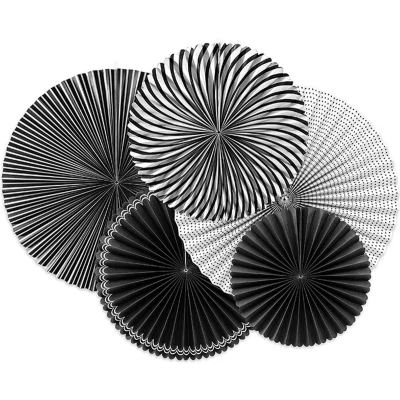 Afbeelding van Partydeco Honeycomb black &amp; white