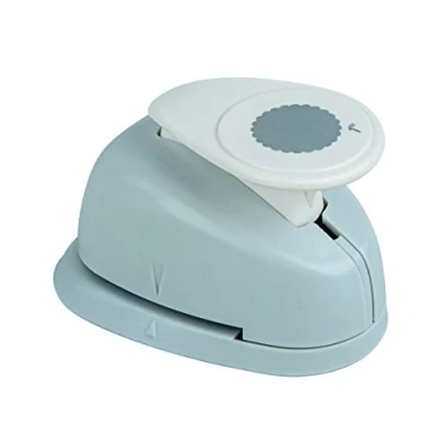 Afbeelding van Rayher 8964100 gekartelde cirkel pons grijs/wit