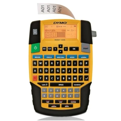 Afbeelding van DYMO Rhino 4200 Draagbare Industriële Labelmaker QWERTZ toetsenbord Compacte, tijdbesparende labelprinter voor professionals, die veel onderweg zijn