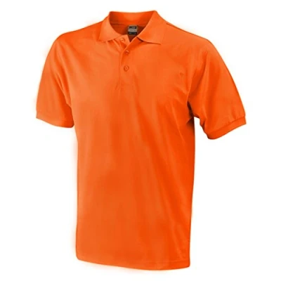 Afbeelding van James &amp; Nicholson Poloshirt met mouwen, donkeroranje, L, donkeroranje
