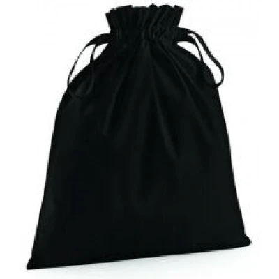 Afbeelding van Westford Mill Organic Cotton Draw Cord Bag WM118 Black