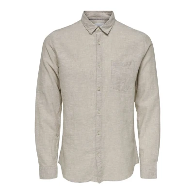 Afbeelding van Only &amp; sons hemd voor heren beige maat xl