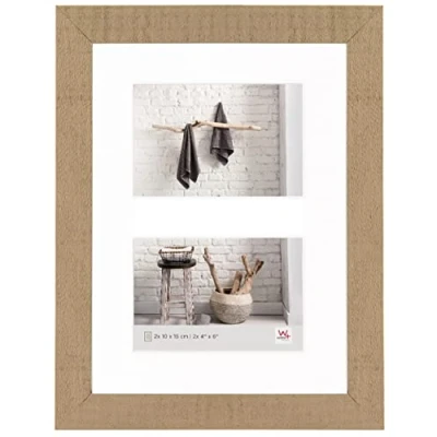 Afbeelding van walther ontwerp HO215C Home houten fotolijst, 2X 4 x 15,2 cm (2X 10 15 cm), beige bruin