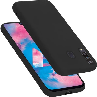 Afbeelding van Cadorabo Hoesje geschikt voor Samsung Galaxy M30 / A40s in LIQUID ZWART Beschermhoes gemaakt van flexibel TPU silicone Case Cover