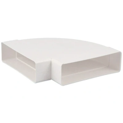 Afbeelding van Nedco hoekstuk horizontaal 90 204x60mm kunststof wit (geseald verpakt)