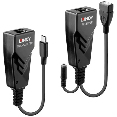 Afbeelding van LINDY USB 2.0 Typ C Cat.6 extender via netwerkkabel RJ45 100 m