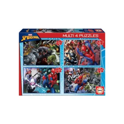 Afbeelding van Set van 4 Puzzels Spiderman Educa 18102 380 Onderdelen