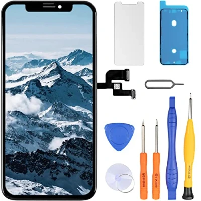 Afbeelding van LL TRADER scherm voor iPhone XS 5,8 inch lcd vervangend FHD touchscreen 3D met reparatiesets (True Tone Programmeerbaar)