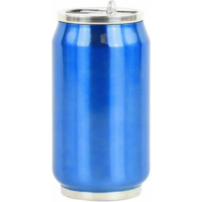 Afbeelding van YK Design Thermoskan &quot;Blauw&quot; 280ml 13cm, isoleerdoos, dubbelwandig, roestvrij staal, siliconen afdichting, BPA vrij 1287 7672B