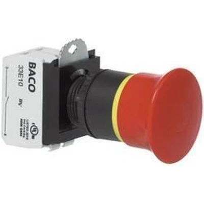 Afbeelding van BACO L22DR01B Noodstopschakelaar Kunststof frontring, Zwart, Met statusweergave 600 V 10 A IP69K 1 stuk(s)