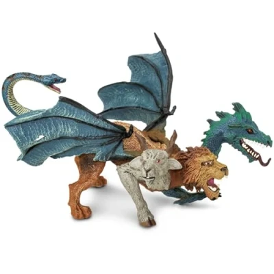 Afbeelding van Safari Speelfiguur Chimera Jongens 18 Cm Blauw/bruin/wit/groen