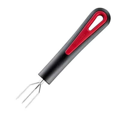 Image de Westmark Fourchette à Pommes de Terre 3 dents, longueur : 16,3 cm, Acier inoxydable/plastique, Gallant, Noir/rouge, 29142270