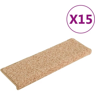 Afbeelding van Trapmatten 15 st 65x21x4 cm goudkleurig