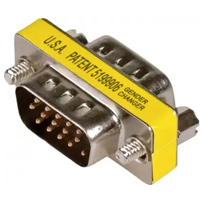 Afbeelding van Akyga adapter AK AD 19 D Sub (m) / ver. 15 pins VGA (Sub 9, 3.10 cm), Data + Video Adapter, Zilver