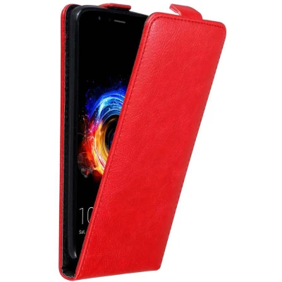 Afbeelding van Cadorabo Hoesje geschikt voor Honor 8 PRO in APPEL ROOD Beschermhoes flip design Case Cover met magnetische sluiting