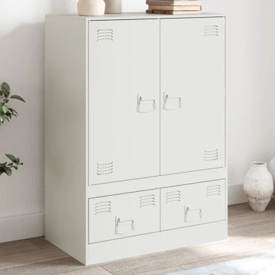 Afbeelding van Hoge kast 67x39x95 cm staal wit