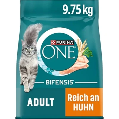 Afbeelding van 8kg + 1,75kg gratis! 9,75kg Adult Kip &amp; Volkoren Granen Purina ONE Kattenvoer
