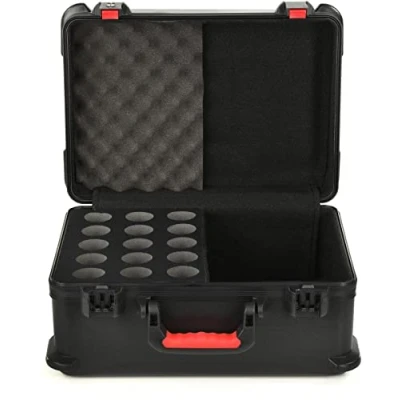 Image de Gator gtsa mic15 ATA Étui moulé en polyéthylène avec gouttes pour 15 micros mousse.