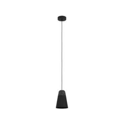 Afbeelding van EGLO Canterras Hanglamp E27 15 cm Zwart/Grijs/Wit