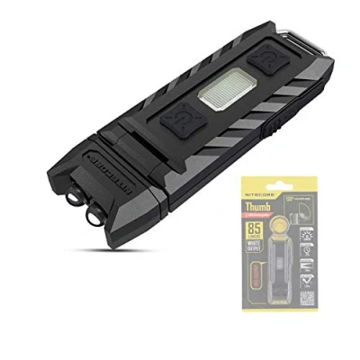Image de Nitecore Thumb Mini Lampe de poche porte clés 85 lumens rechargeable USB avec tête mobile