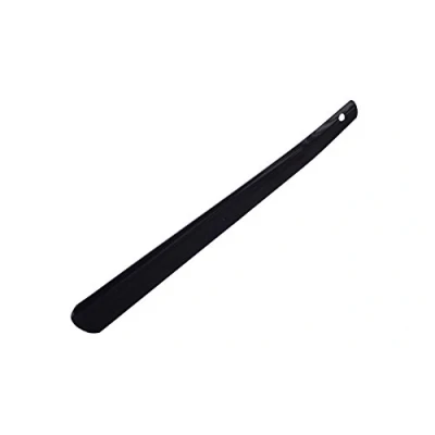 Afbeelding van Kaps Kleurrijke schoen voor dames en heren van robuust metaal, lange handgreep, verkrijgbaar in verschillende kleuren, zwart.