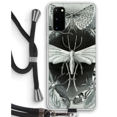 Afbeelding van Case Company® hoesje met Koord geschikt voor Samsung Galaxy S20 Haeckel Tineida Telefoonhoesje Zwart Bescherming aan alle Kanten en Over de Schermrand