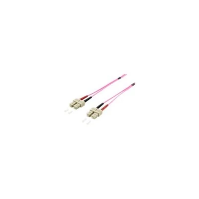 Image de equip Pro Cordon de raccordement SC multi mode (M) pour 0.5 m fibre optique duplex 50 / 125 microns OM4 sans halogène rose