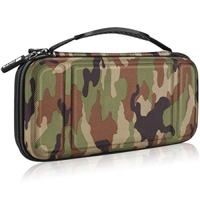 Afbeelding van Fintie Carry Case voor Nintendo Switch/Switch Oled [Schokbestendig] Harde Hoes Beschermhoes Draagbare tas met 10 kaartsleuven binnenzak Switch Console Joy Con accessoires, Camo Green