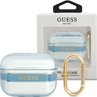 Afbeelding van Guess GUAPHHTSB AirPods Pro cover blauw/blauw Strap Collection