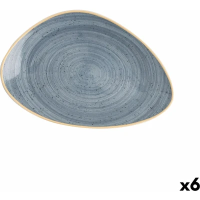 Afbeelding van Eetbord Ariane Terra Driehoekig Blauw Keramisch Ø 29 cm (6 Stuks)
