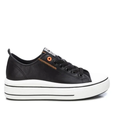 Afbeelding van REFRESH Damesschoenen met vetersluiting, kleur bruin, maat 37, zwart.