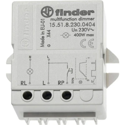 Afbeelding van Finder 15.51.8.230.0404 Dimmer (inbouw) Grijs (transparant)