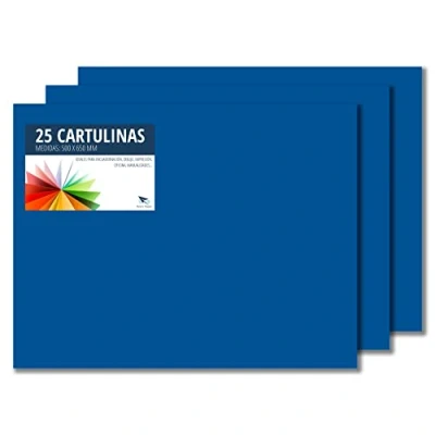 Afbeelding van Raylu Paper® Doos 50 x 65 cm, 25 stuks, 180 g/m², karton ideaal voor knutselen, kantoor, tekenen, origami (marineblauw)