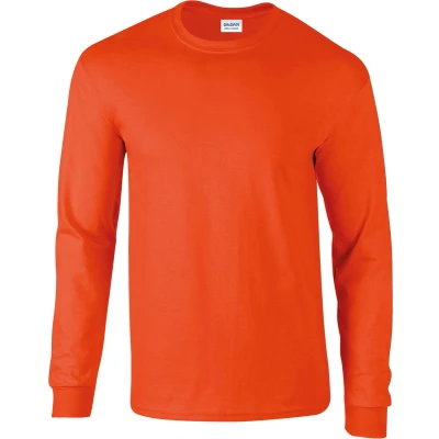 Afbeelding van Gildan Ultra Cotton Classic Fit Adult Long Sleeve T Shirt GI2400 orange