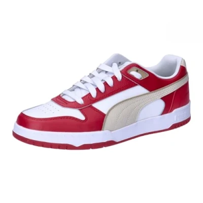 Afbeelding van Puma RBD GAME Unisex Sneakers laag, Maat: 39, White/club red/alpine snow Leer en imitatieleer