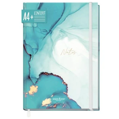 Afbeelding van Häfft Trendstuff notitieboek, A4+, gelinieerd, met elastiek, 156 pagina&#039;s, 78 vellen, gelinieerd Bullet Journal, schetsboek, by duurzaam en klimaatneutraal