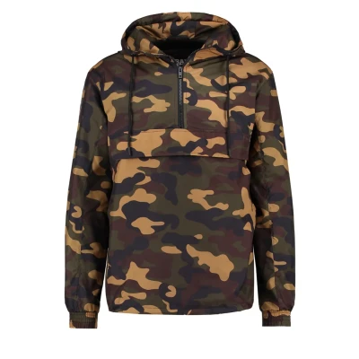 Afbeelding van Urban Classics CAMO PULL OVER Windbreaker Windjack, Heren, Maat: Medium, Wood