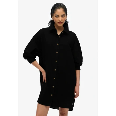 Afbeelding van Superdry Ibiza Longline Strandaccessoire, Dames, Maat: 42, Black