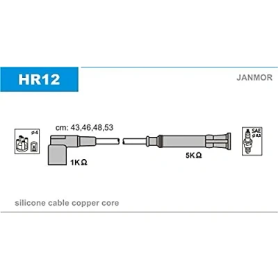 Afbeelding van JANMOR HR12 Bougiekabelset BMW: 3 Saloon, Compact, Coupe