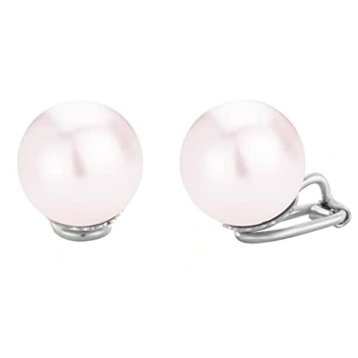 Afbeelding van Traveller Clip Oorbellen Oorclips Dames Pareloorclips Zilverkleurig Parels ø 14 mm Roze Geplatineerd 702114