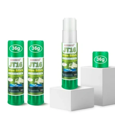 Afbeelding van GEEETECH 3 stuks lijmstiften voor 3D printers (JT16), perfecte hechting van de eerste laag, in water oplosbare formule, lijm printen, compatibel met PLA, ABS, filamenten