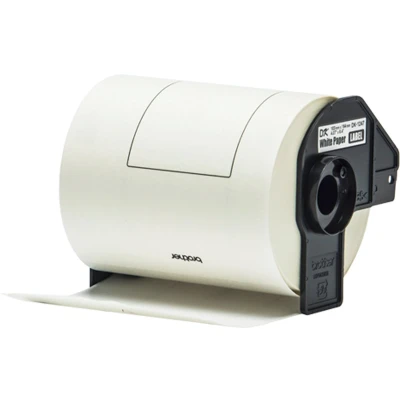 Afbeelding van brother DK 11247 compatible labels, 103 mm x 164 mm, 180 etiketten per rol, incl houder, permanent