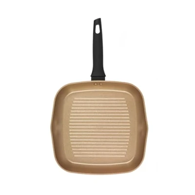 Afbeelding van Russell Hobbs RH01674BEU7 Opulence grillpan met antiaanbaklaag, van gesmeed aluminium, duurzame coating, geschikt voor inductiekookplaten en metalen gebruiksvoorwerpen,