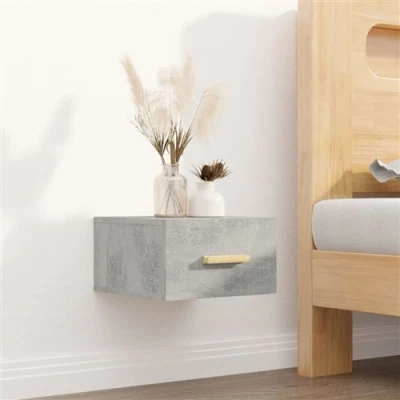 Afbeelding van Nachtkastje wandgemonteerd 35x35x20 cm betongrijs