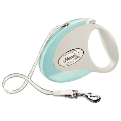 Afbeelding van Flexi Rollijn Style Tape 5 m Hondenriem Mintgroen&amp;Wit