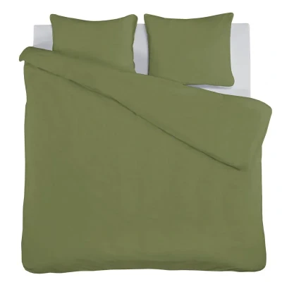 Afbeelding van iSeng Uni Dekbedovertrek Tweepersoons 200x200/220 cm Groen