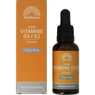 Afbeelding van Mattisson Vegan Vitamine D3/K 75 mcg/36 mcg 25ml