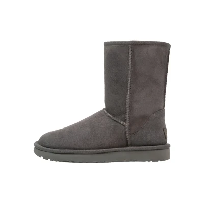 Afbeelding van UGG Classic Short II, klassieke dameslaars, grijs.