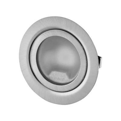 Afbeelding van Metalen inbouwspot G4 12V met glazen deksel, 60 mm inbouw