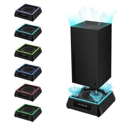 Afbeelding van Mcbazel Xbox Series X Koelhouder met RGB licht, instelbare koelfunctie, led indicator, USB 3.0/USB 2.0 poorten voor serie